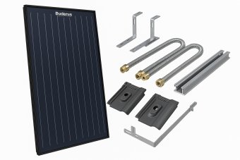 FKA7-2 - Console de bază montaj pe acoperiş înclinat ţiglă/tablă, panou solar orizontal SKN 4.0